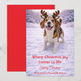 Cartão De Festividades Cute Dog Christmas Sweet Quote | Holiday Card