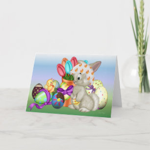 Cartão De Festividades Cute Easter Bunny