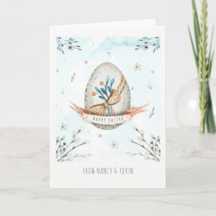 Cartão De Festividades Cute Easter egg Happy EasterCard