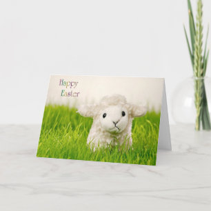 Cartão De Festividades Cute Easter Lamb Greeting Card