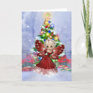 Cartão De Festividades Cute fairy Christmas