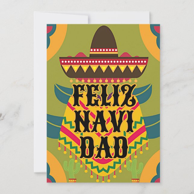 Cartão De Festividades Cute feliz navidad christmas (Frente)