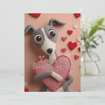 Cute Flannel Puppy With Hearts Valentine-Birthday