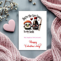 Cute Food Valentine Card with Sweet Funny Quote
