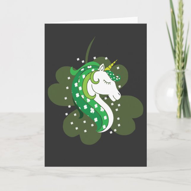 Cartão De Festividades Cute Funny Lepricorn Insignia Emblem Rua de Patric (Frente)