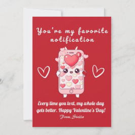 Cartão De Festividades Cute Funny Valentine’s Day Card | Kawaii Phone