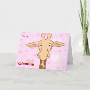 Cartão De Festividades Cute Giraffe Valentine Card