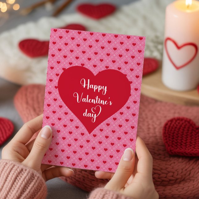 Cartão De Festividades Cute Love Hearts Valentine Card for Girlfriend (Cute Love Hearts Valentine Card for Girlfriend)