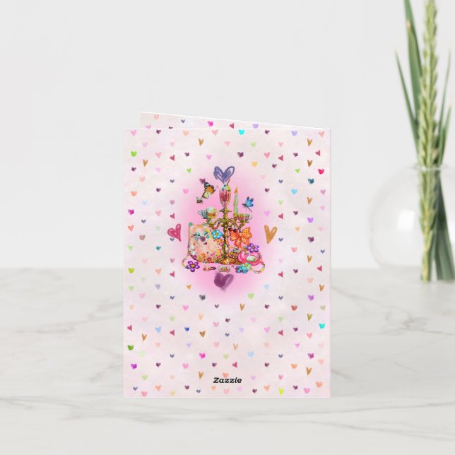 Cartão De Festividades Cute Pastel (Verso)