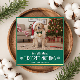 Cartão De Festividades Cute Pet Dog Photo Funny Christmas Greeting