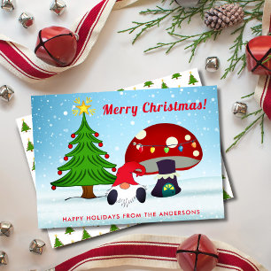 Cartão De Festividades Cute Ready for Christmas Gnome Holiday Card