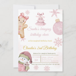 Cartão De Festividades Cute Santa Birthday Card for Kids