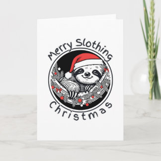 Cartão De Festividades Cute Sloth Christmas Card – Merry Slothing Xmas