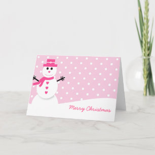 Cartão De Festividades Cute Snowman (woman) Christmas Card