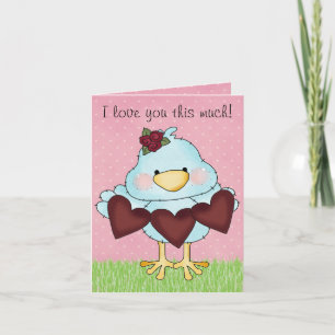 Cartão De Festividades Cute Valentine's Day Card for Kids