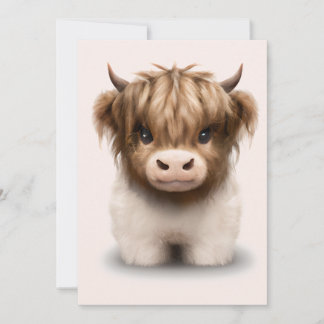 Cartão De Festividades Cuzal Highlands Scottish Cow