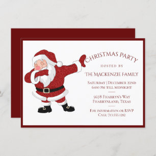 Cartão De Festividades Dabbing Red Santa Claus Fun Holiday XMAS Humor