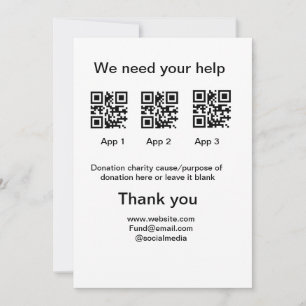 Cartão De Festividades Dação Coleção de Dons jar adicionar seu nome q r c