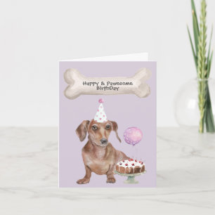 Cartão De Festividades Dachshund Birthday