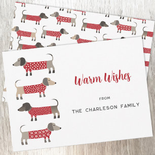 Cartão De Festividades Dachshund Cachorro Diversão 