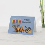 Cartão De Festividades Dachshund Chanukah Card Menorah Dreidel1<br><div class="desc">Remembering family and friends during the Chanukah season is a wonderful way to keep in touch with the people you love and care about. I created these dog Chanukah cards with love and care and I am sure anyone who loves dogs will be delighted to receive them. You do have...</div>