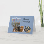 Cartão De Festividades Dachshund Chanukah Card Menorah Dreidel4<br><div class="desc">Lembrar a família e os amigos durante a temporada de Chanukah é uma maneira maravilhosa de manter contato com as pessoas que você ama e se importa. Criei com amor e cuidado estes cartões Chanukah para cães e tenho a certeza de que qualquer pessoa que ame cães ficará encantada em...</div>