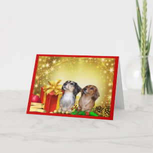 Cartão De Festividades Dachshund Christmas Card Gifts