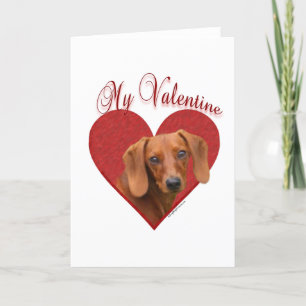 Cartão De Festividades Dachshund My Valentine