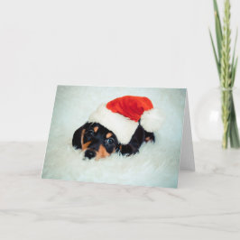 Cartão De Festividades Dachshund Puppy Natal