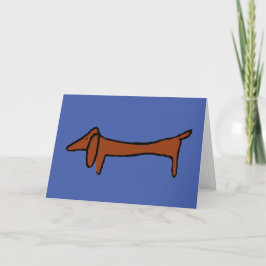 Cartão De Festividades Dachshund Saudações