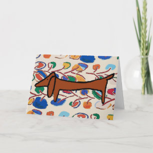 Cartão De Festividades Dachshund Saudações