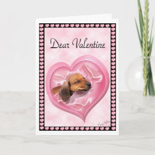 Cartão De Festividades Dachshund Valentine's Day Card