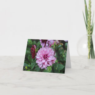 Cartão De Festividades Dália de Jardim Roxo em Flor Total