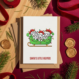 Cartão De Festividades Dalmatian Dog Christmas Card – Santa’s Helpers