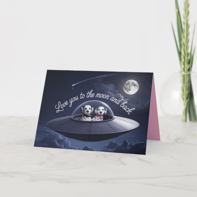 Cartão De Festividades Dalmatian Valentine Card (Frente)