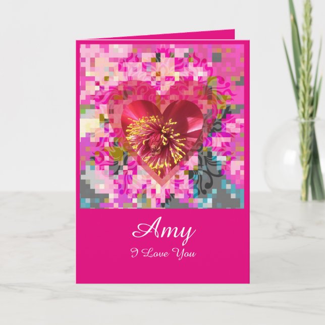 Cartão De Festividades D'amour de Fleur (Frente)