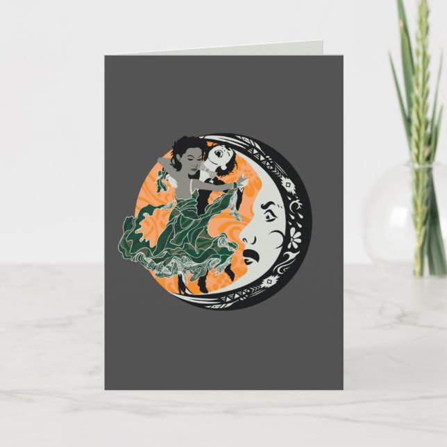 Cartão De Festividades dança com sua escuridão (Frente)