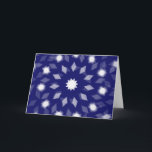 Cartão De Festividades dança do gelo<br><div class="desc">Mandala do abstrato da dança do gelo em azul e em branco. Design original pelo punhado de Alma. Excelente para ocasiões e feriados do inverno. Veja esta arte em um poster:  
veja o selo de harmonização</div>