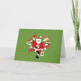 Cartão De Festividades Dança Shiva Claus - floresta Spruce