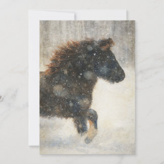 Cartão De Festividades Dançando Através da Neve