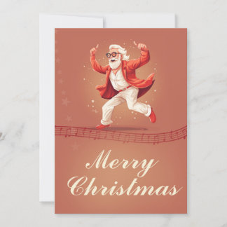 Cartão De Festividades Dançando Papai Noel