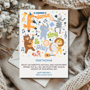 Cartão De Festividades Dançar cantar e brincar crianças feliz aniversário