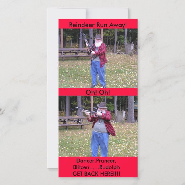 Cartão De Festividades Dançarino, Prancer, Blitzen (Frente)