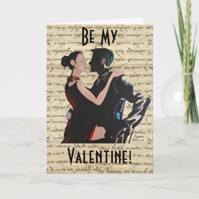 Cartão De Festividades Dançarinos do tango (Frente)