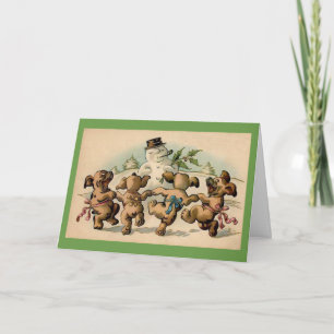 Cartão De Festividades Dancing Puppies
