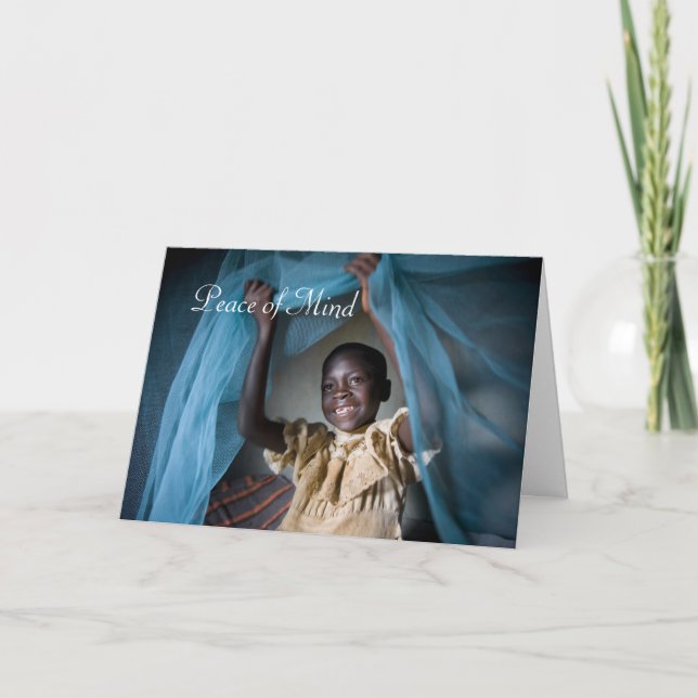 Cartão De Festividades Dar o presente da vida - Dar uma cama... - Persona (Frente)