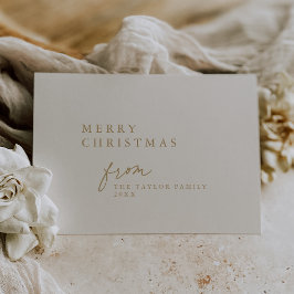 Cartão De Festividades DARCY Dourado Único Boho DIY Moderno Feliz Natal