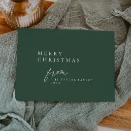 Cartão De Festividades DARCY Green Unique Boho DIY Moderno Feliz Natal