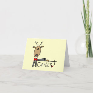 Cartão De Festividades Dasher Reindeer Christmas T-shirts and Gifts