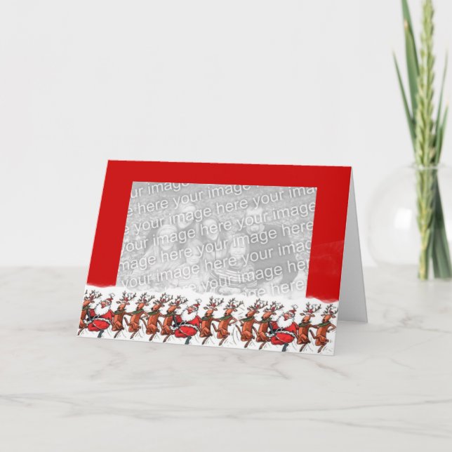 Cartão De Festividades Dashing Along (Frente)